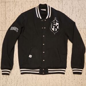 Friday Knights Button Down Heavyweight Bomber Jacket Sweater